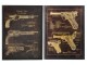 2 dřevěné obrazy pistole black Pistols - 60*3,5*80 cm J-Line by Jolipa