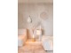 Růžová závěsná porcelánová lampa Drop - Ø 21*29,5 cm J-Line by Jolipa