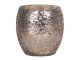 Růžovo - stříbrný skleněný svícen - Ø11*10 cm Clayre & Eef