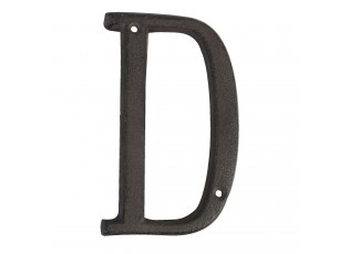 Nástěnné kovové písmeno D - 13 cm