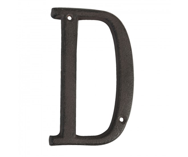 Nástěnné kovové písmeno D - 13 cm Clayre & Eef