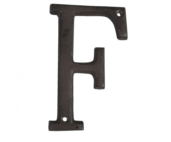 Nástěnné kovové písmeno F - 13 cm Clayre & Eef