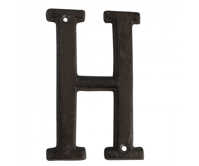Nástěnné kovové písmeno H - 13 cm Clayre & Eef