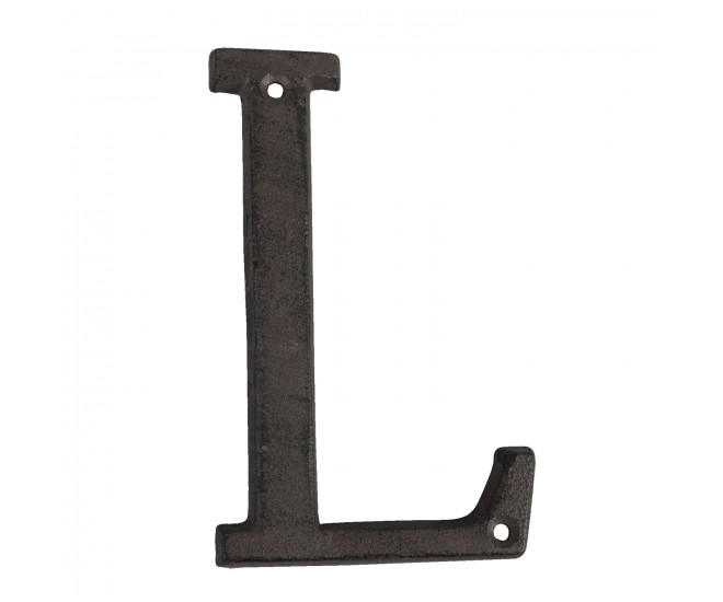 Nástěnné kovové písmeno L - 13 cm Clayre & Eef