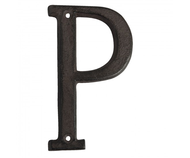 Nástěnné kovové písmeno P - 13 cm Clayre & Eef