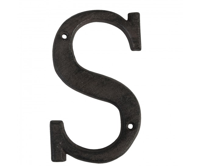 Nástěnné kovové písmeno S - 13 cm Clayre & Eef