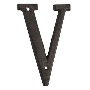 Nástěnné kovové písmeno V - 13 cm