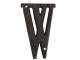 Nástěnné kovové písmeno W - 13 cm Clayre & Eef