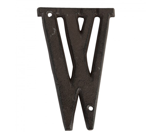 Nástěnné kovové písmeno W - 13 cm Clayre & Eef