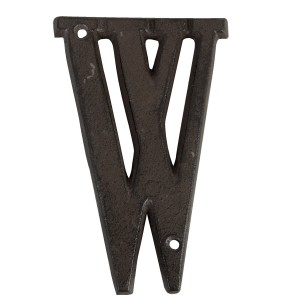 Nástěnné kovové písmeno W - 13 cm