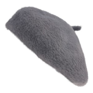 Šedý chlupatý baret