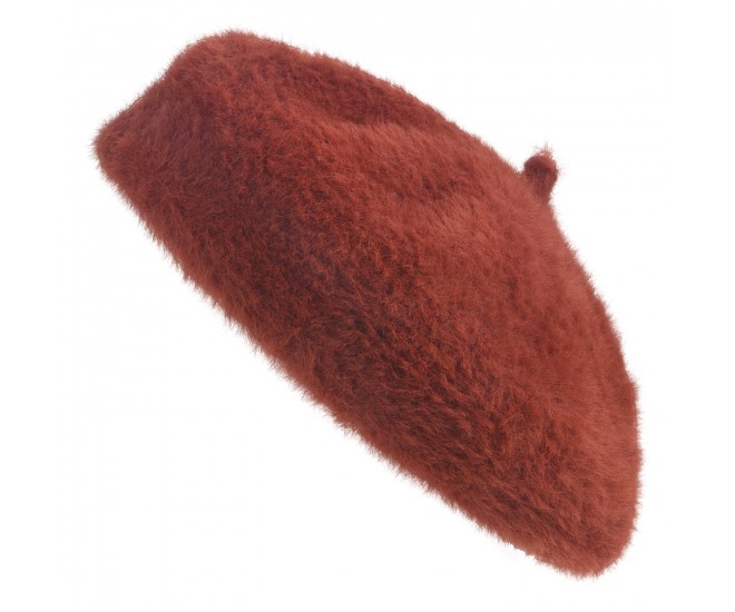 Hnědý chlupatý dětský baret Clayre & Eef