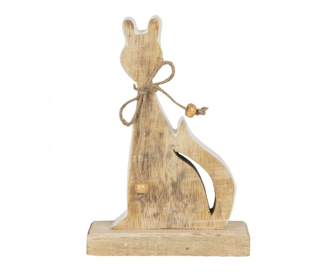 Dřevěná dekorace kočka - 11*3*16 cm Clayre & Eef