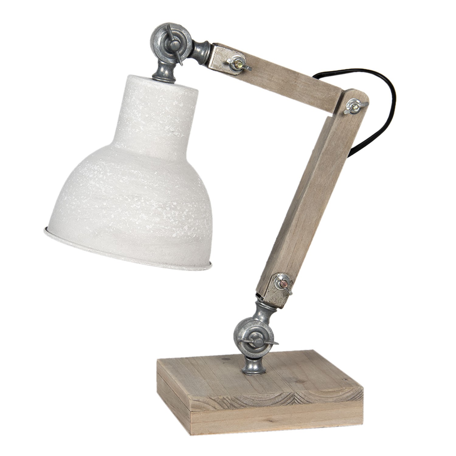 Dřevěno-kovová stolní lampa Amaury - 15*15*47 cm E27/max 1*60W Clayre & Eef Dřevěno-kovová stolní lampa Amaury - 15*15*47 cm E27/max 1*60W Clayre & Eef