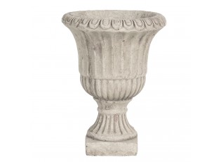 Šedý betonový květináč ve tvaru číše - Ø 15*20 cm