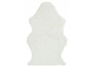Bílá chlupatá umělá kožešina Pelt - 95*60 cm