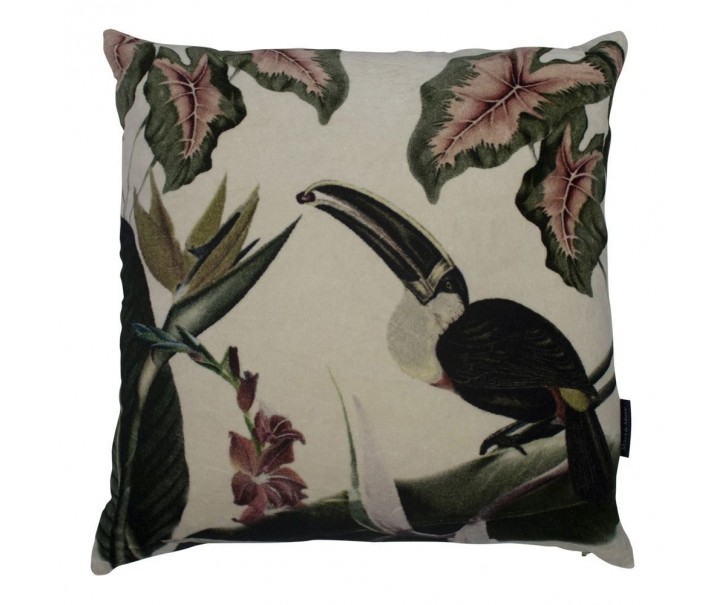 Sametový polštář exotic Toucan - 45*45*10cm Mars & More 