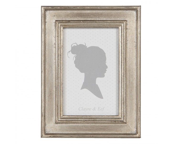 Stříbrný rámeček na fotografie ve vintage stylu - 14*2*19 cm / 10*15 cm Clayre & Eef