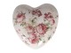 Dekorace vintage srdce s růžemi Rose - 11*11*4 cm Clayre & Eef