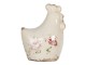 Dekorace vintage kohoutek s růžemi Rose - 9*6*11 cm Clayre & Eef