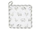 Bavlněná podložka pod hrnec Country Life Animals bílo-zelená - 20*20 cm Clayre & Eef