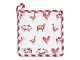 Bavlněná podložka pod hrnec Country Life Animals bílo-červená - 20*20 cm Clayre & Eef