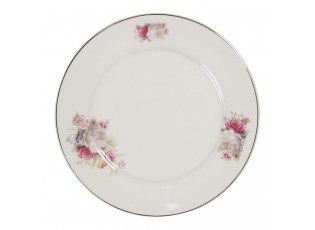 Porcelánový dezertní talíř Friendly Roses - Ø 21*2 cm