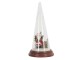 Dekorace Santa ve skleněném kuželu - Ø 13*27 cm Clayre & Eef