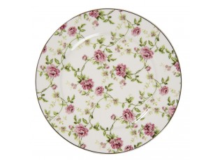 Porcelánový talíř s růžemi Bouton de Rose – Ø 21*2 cm