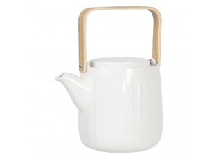 Smetanová porcelánová konvička na čaj - 0,8L