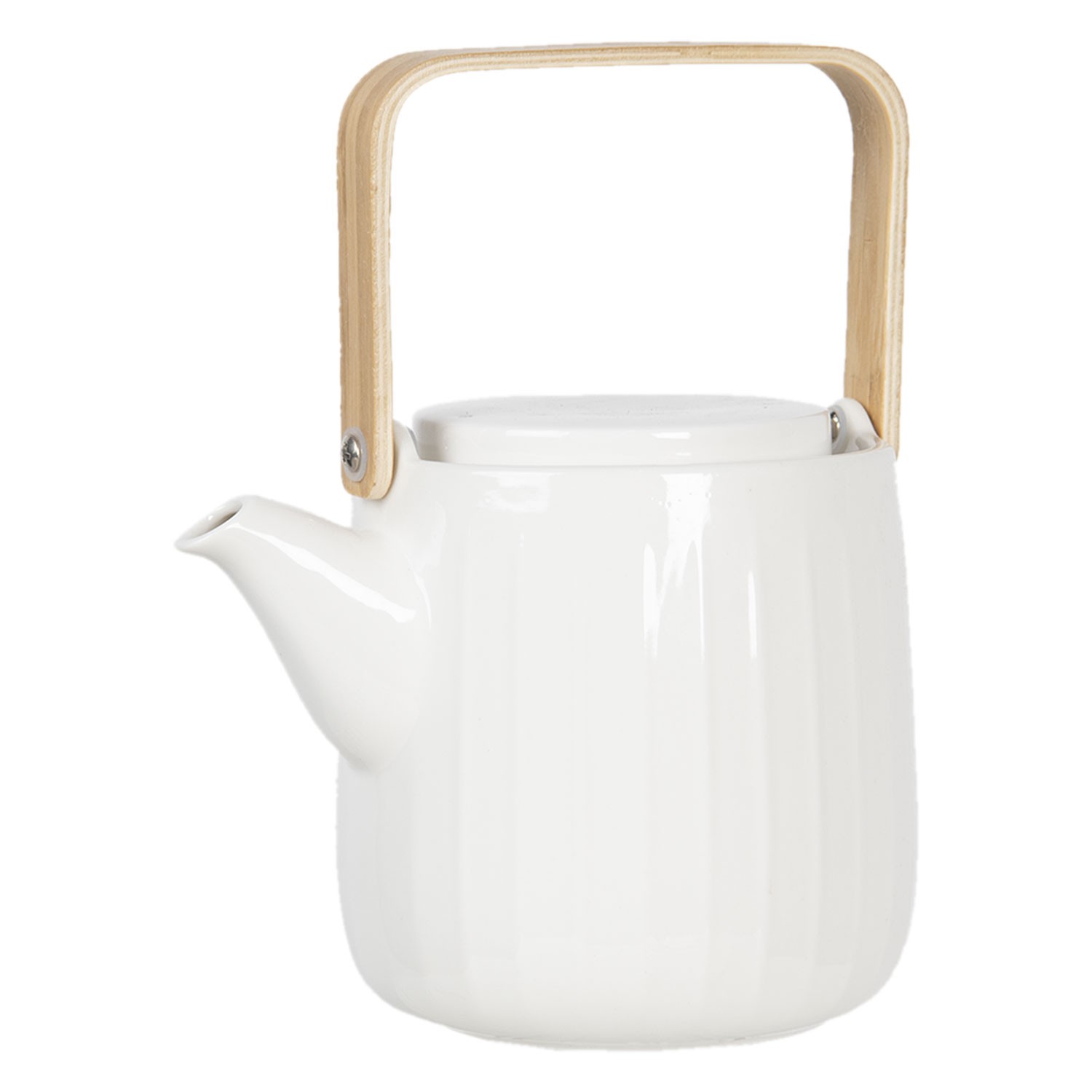 Smetanová porcelánová konvička na čaj - 0,8L