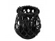 Černá ratanová oválná lucerna Black Diamond 20cm - Ø19*20cm Mars & More 