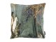 Modrý sametový polštář s motivem džungle - 45*45*10cm Mars & More 