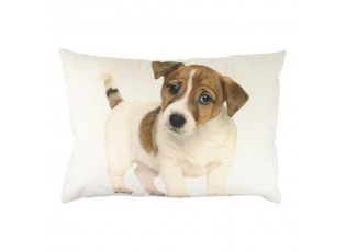 Plátěný polštář se štěnětem Jack Russel - 35*50*10cm