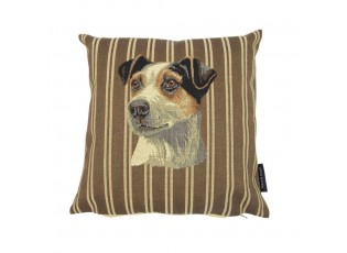 Gobelínový polštářek s proužkem Jack russell - 33*15*33 cm