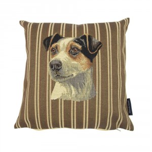 Gobelínový polštářek s proužkem Jack russell - 33*15*33 cm