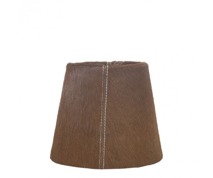 Hnědé stínidlo lampy z hovězí kůže - Ø18*Ø 13*15cm / E27 Mars & More 