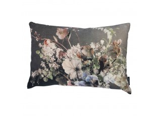 Veliký sametový polštář rozkvetlé květiny Pionie - 40*60*15cm