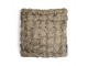 Taupe sametový nařasený polštář Smock- 30*30*10cm Mars & More 