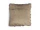 Taupe sametový nařasený polštář Smock- 30*30*10cm Mars & More 