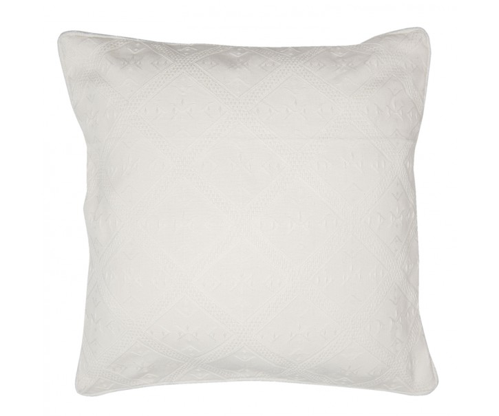 Krémový bavlněný povlak na polštář New Jacquard - 40*40 cm Clayre & Eef