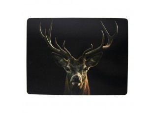 4ks pevné korkové prostírání s jelenem Black Deer - 30*40*0,4cm