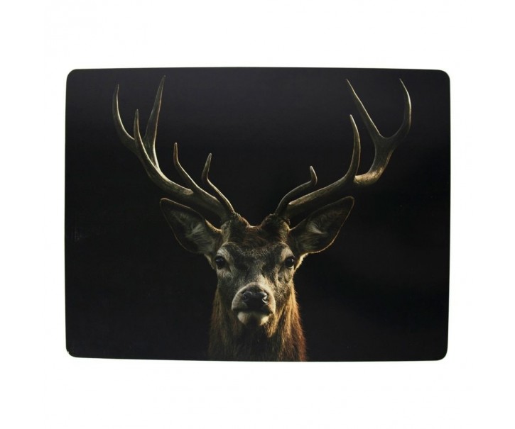 4ks pevné korkové prostírání s jelenem Black Deer - 30*40*0,4cm Mars & More 