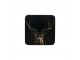6ks pevné korkové podtácky s jelenem Black Deer - 10*10*0,4cm Mars & More 