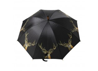 Černý deštník s jelenem Black Deer - Ø 105*88cm
