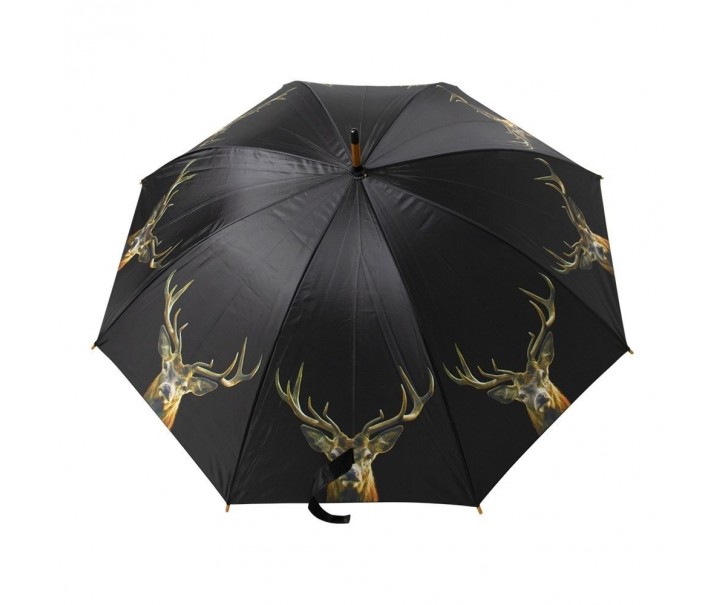 Černý deštník s jelenm Black Deer - Ø 105*88cm Mars & More 