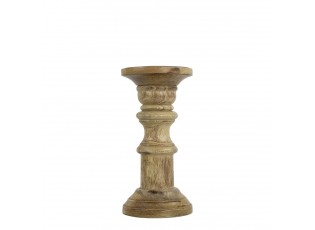 Dřevěný svícen Wood z mangového dřeva - Ø 10*20cm