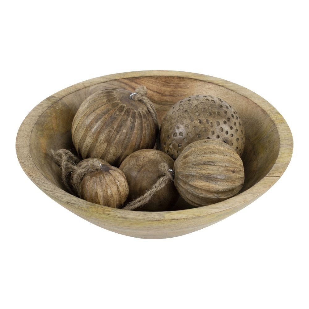 Dřevěná závěsná koule tečky - 10*10*10cm Mars & More Dřevěná závěsná koule tečky - 10*10*10cm Mars & More