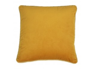 Medový sametový polštář obšitý krouceným zlatým provázkem Velvet - 45*10*45cm