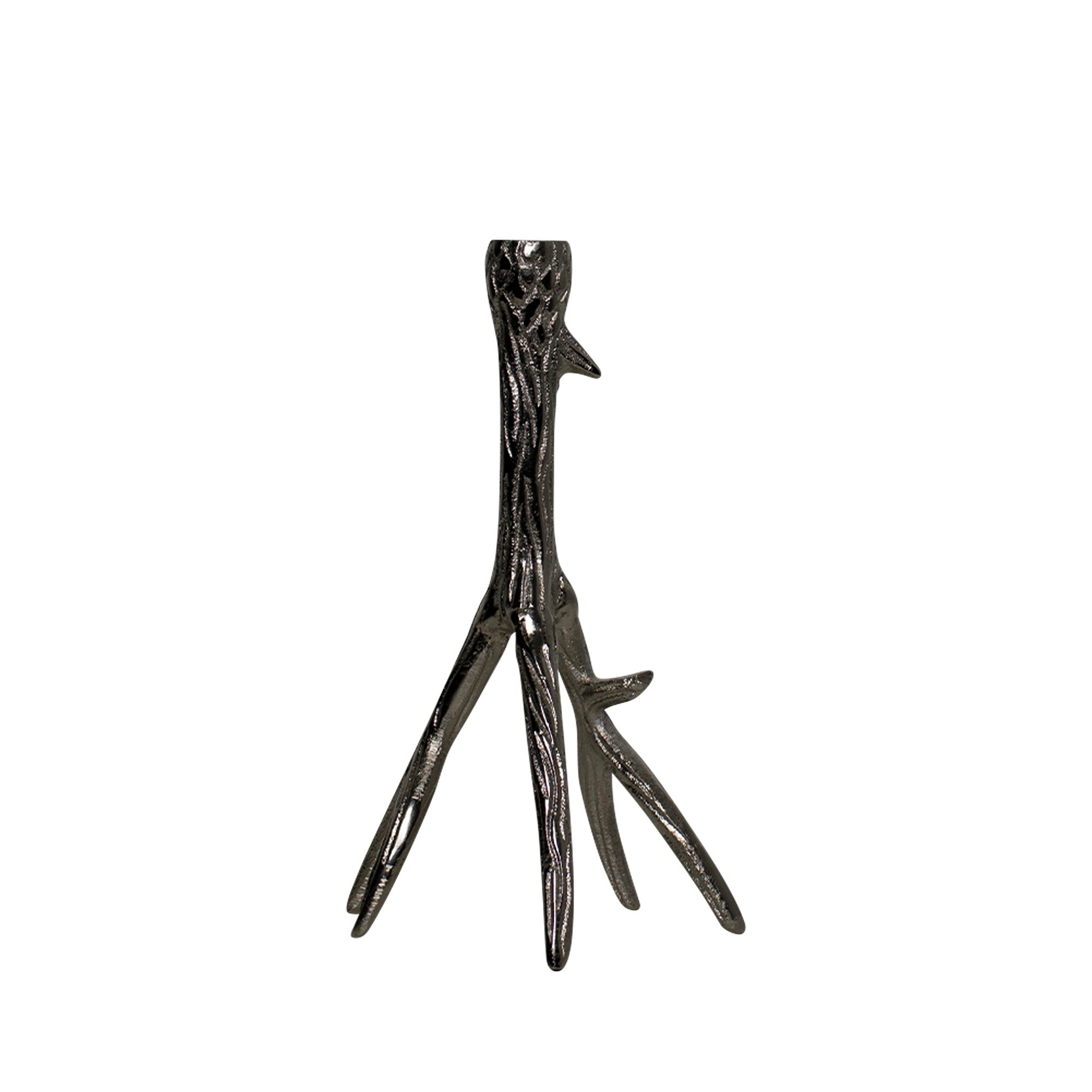 Stříbrný raw svícen stojící paroží Antlers - 14*11*24cm Mars & More Stříbrný raw svícen stojící paroží Antlers - 14*11*24cm Mars & More